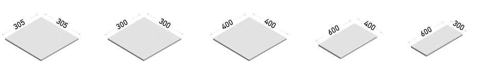 Standard tiles size